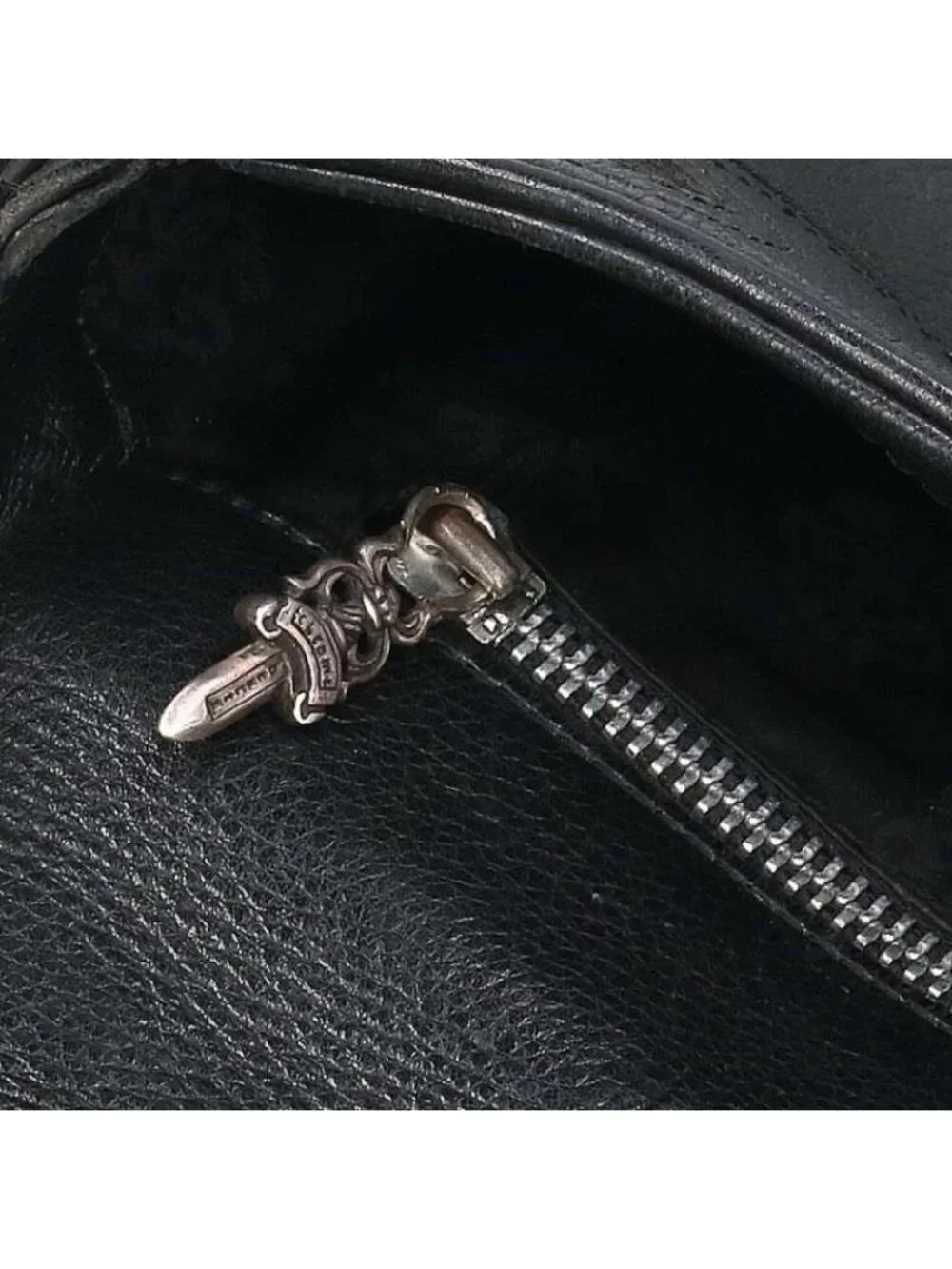 Chrome Hearts CH Plus Decorated 2-Way Leather Shoulder Bag